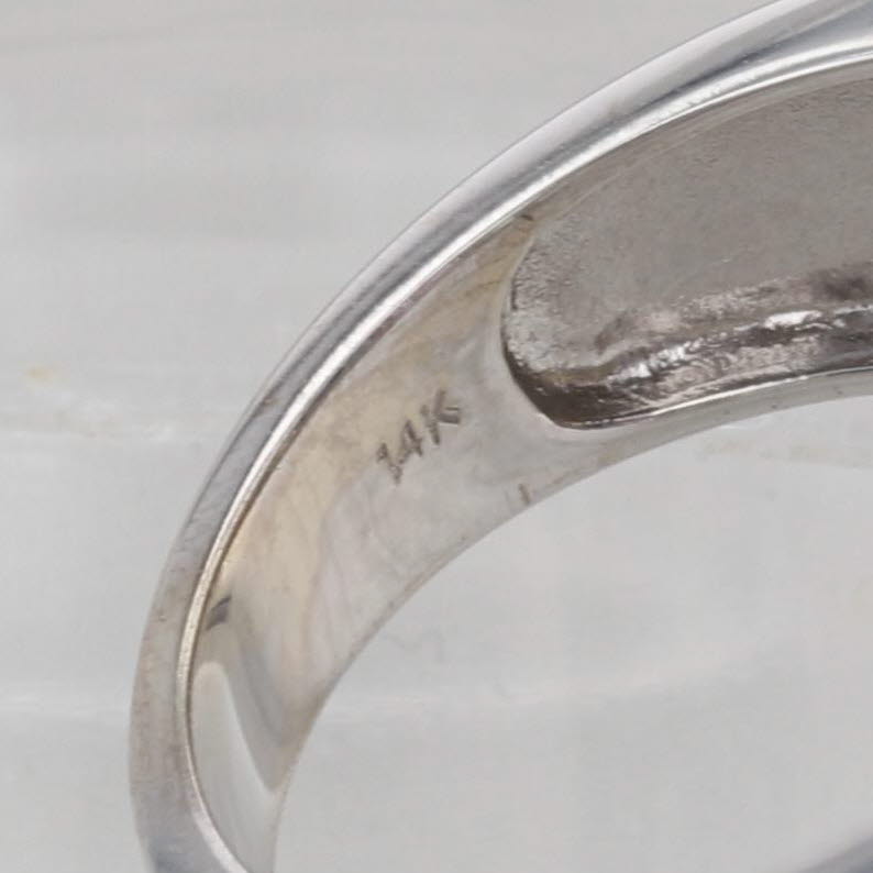 2.38ctw Multicolor Sapphire Diamond Bypass Ring 14k White Gold Size 7-7.25