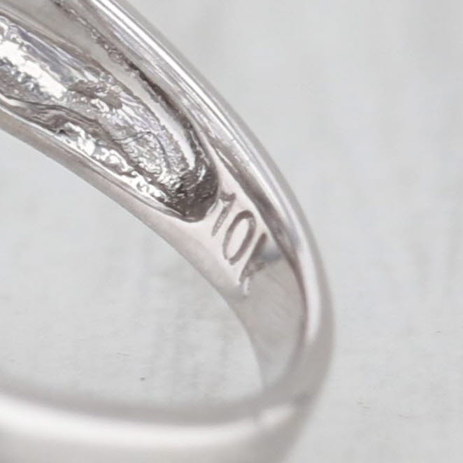 1.53ctw Tanzanite Diamond Halo Heart Ring 10k White Gold Cocktail Size 8.25