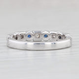 Light Gray New Coast 0.23ctw Diamond Blue Sapphire Band 14k Gold Size 6.5 Wedding Ring