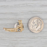 Vintage Figure Pushing Sled Pin 10k Yellow Gold Alaskan
