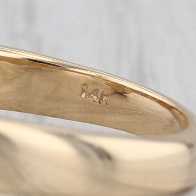 0.55ctw Diamond Wedding Band 14k Yellow Gold Size 5 Stackable Anniversary Ring