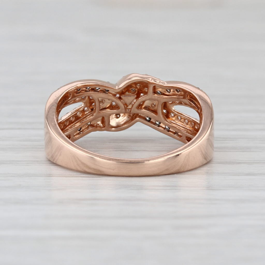 Le Vian Diamond Knot Ring 14k Rose Gold Size 7