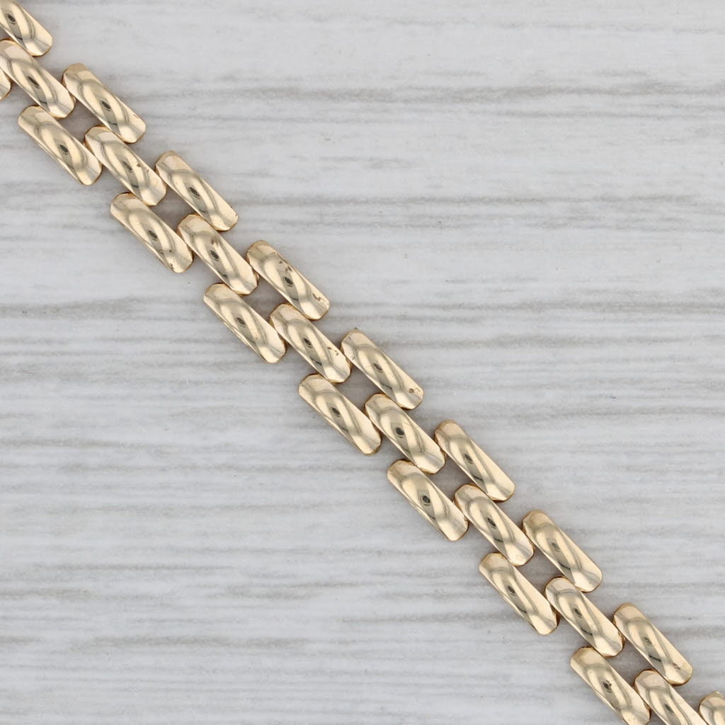 Gray 1ctw Diamond Contoured Stations Panther Chain Necklace 14k Yellow Gold 16.25"