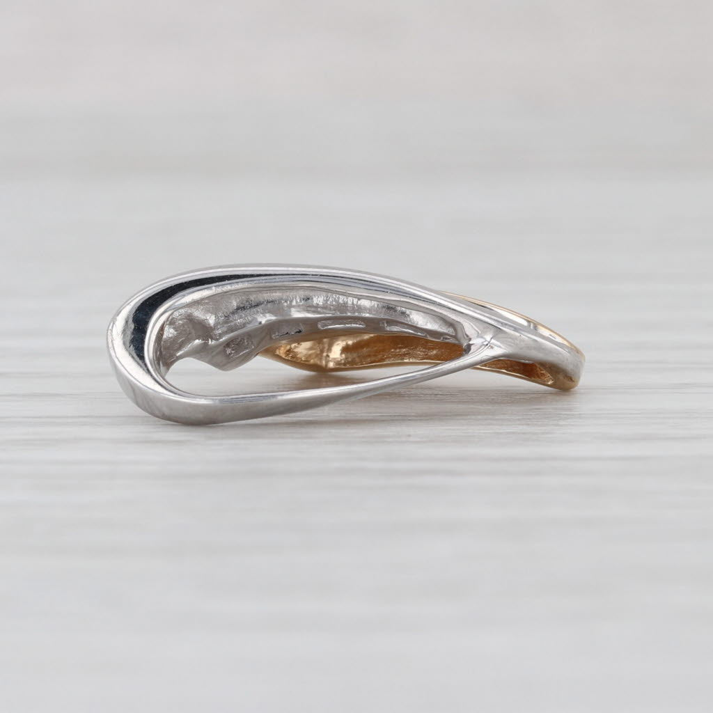 0.30ctw Diamond Journey Slide Pendant 14k Yellow White Gold