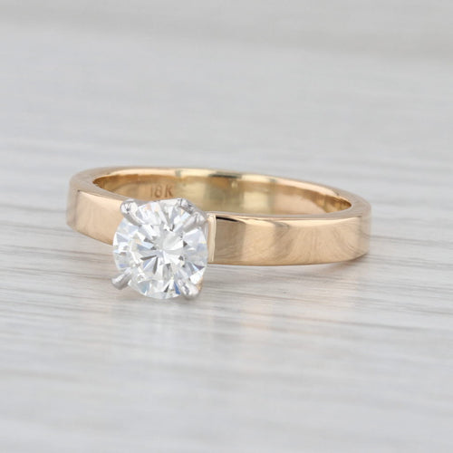 GIA 1.07ct VS2 H Diamond Solitaire Engagement Ring 18k Gold Size 8.25-8.5