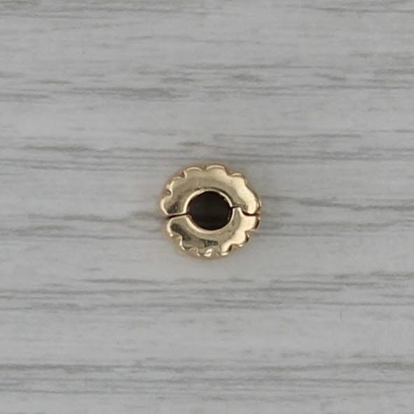 Authentic Pandora Beveled Clip Lock Charm 750256 14k Gold 585 ALE