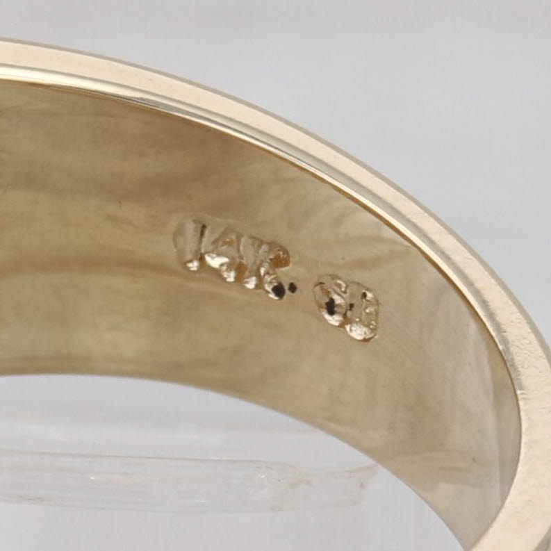 1.50ctw Pave Diamond Ring 14k Yellow Gold Size 10.75 Men's Wedding Band