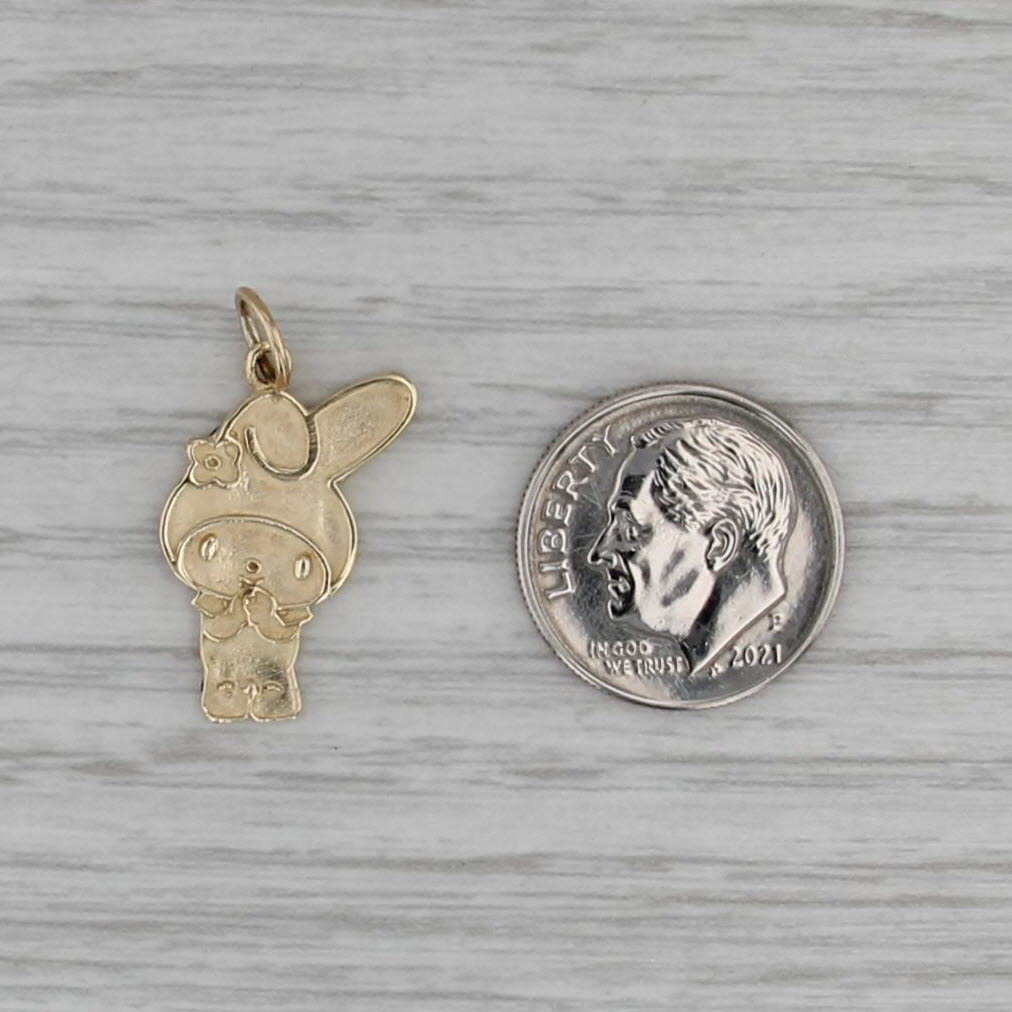 My Melo Melody Hello Kitty Pendant 14k Yellow Gold Cartoon Charm