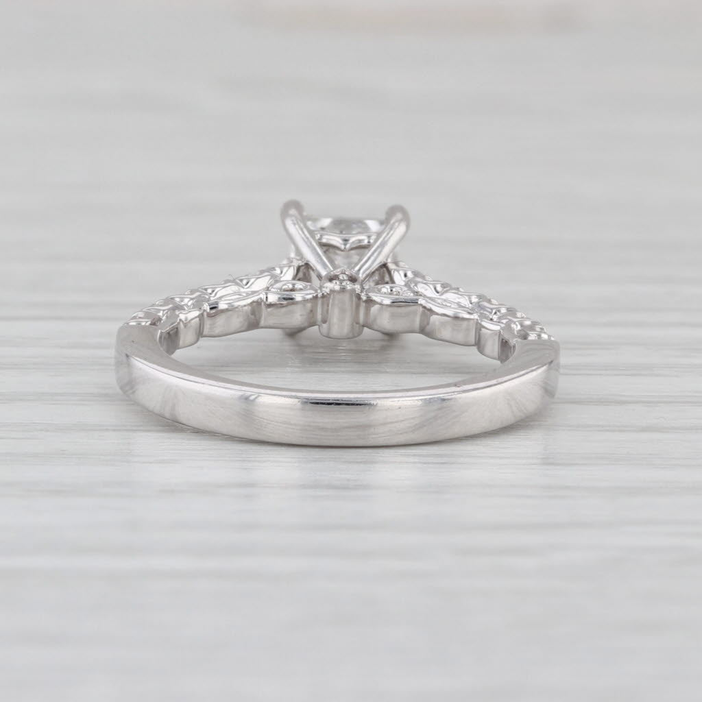 IGI 1.29ctw Princess Diamond Engagement Ring 14k White Gold Size 6