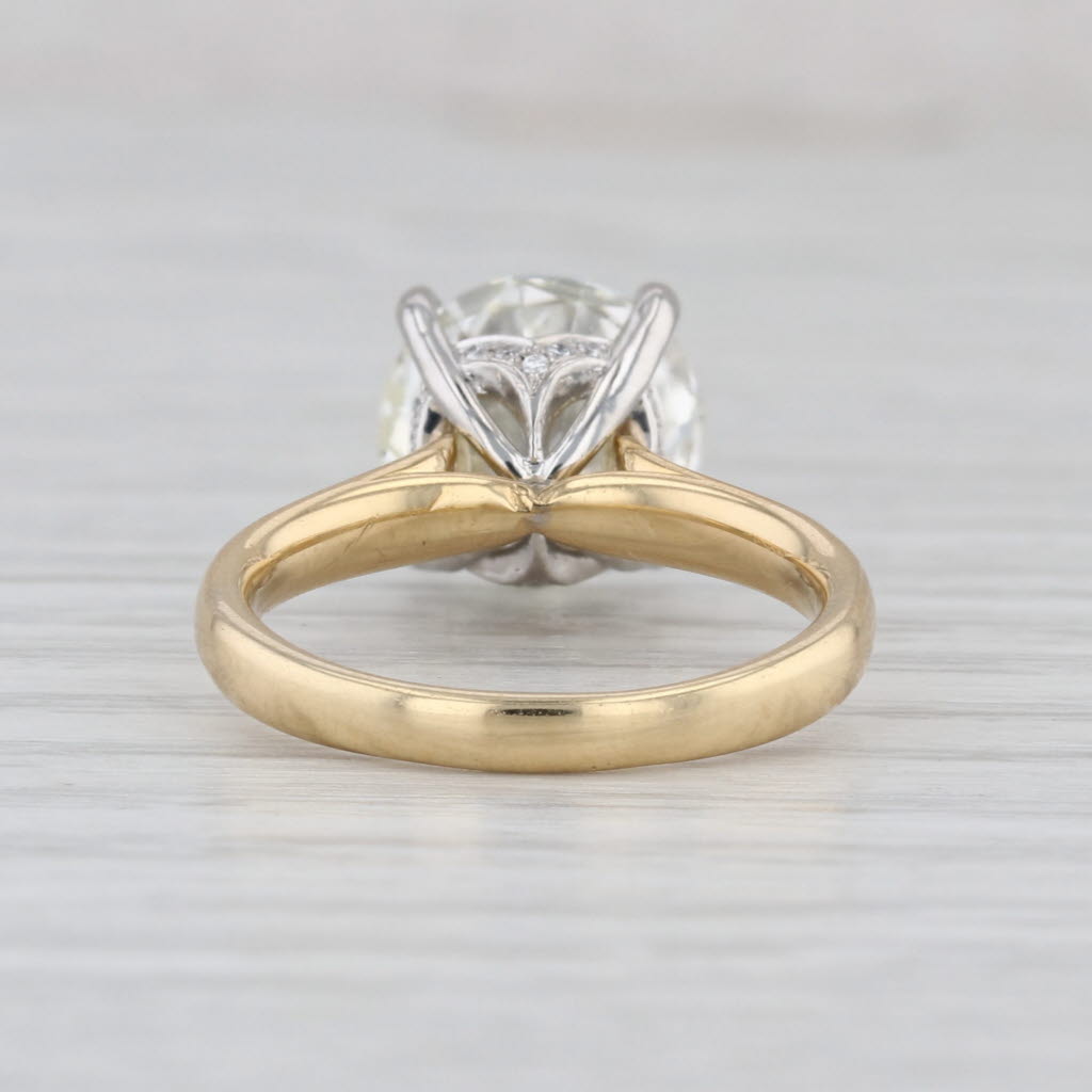 New GIA Round Diamond Solitaire Engagement Ring 18k Gold Platinum Size 6.5
