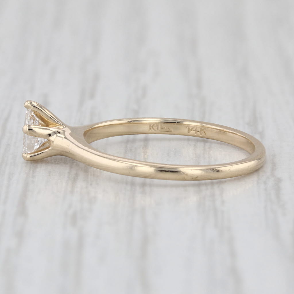 0.24ct VS2 Pear Brilliant Solitaire Engagement Ring 14k Yellow Gold Size 6.25
