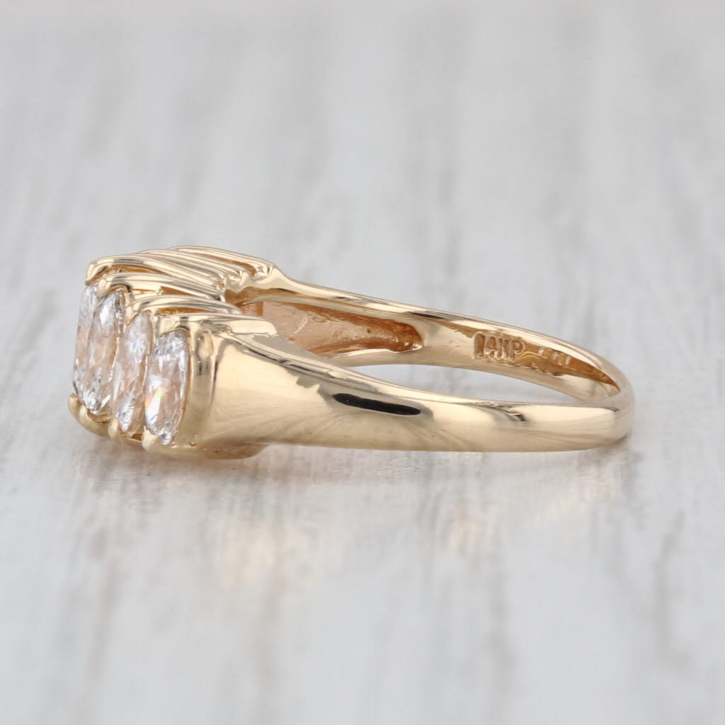 0.87ctw Marquise Diamond Ring 14k Yellow Gold Stackable Wedding Size 4.75