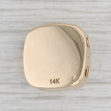 Vintage Opal Slide Bracelet Charm 14k Yellow Gold Round Cabochon Solitaire