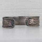Gray Vintage Native American Turquoise Bangle Bracelet Sterling Silver 7"
