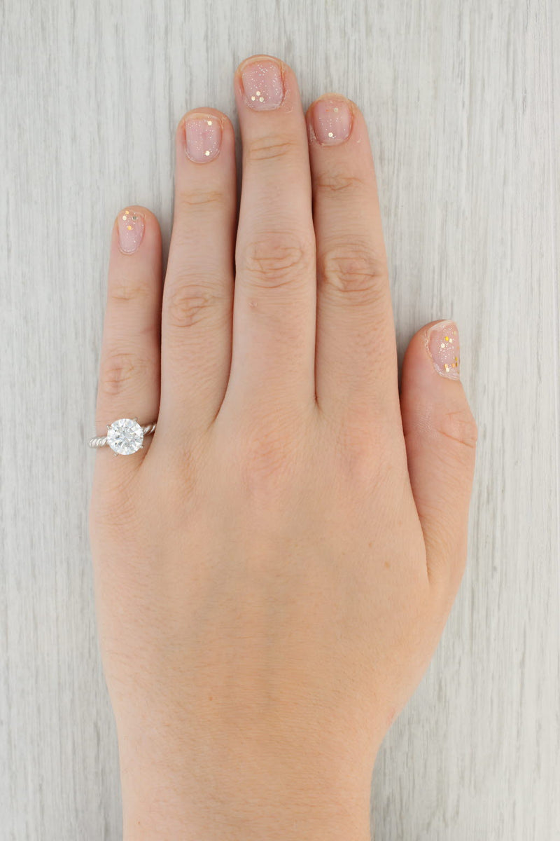 2.53ct Diamond Solitaire Engagement Ring 950 Platinum David Yurman Box GIA