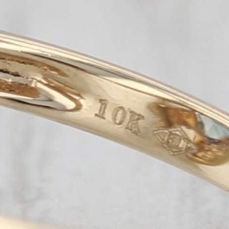 3.50ct Lab Created Teal Sapphire Diamond Ring 10k Yellow Gold Bypass Size 7.25