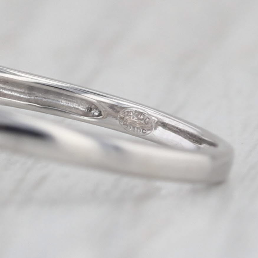 Diamond Double Heart Ring 14k White Rose Gold Size 7