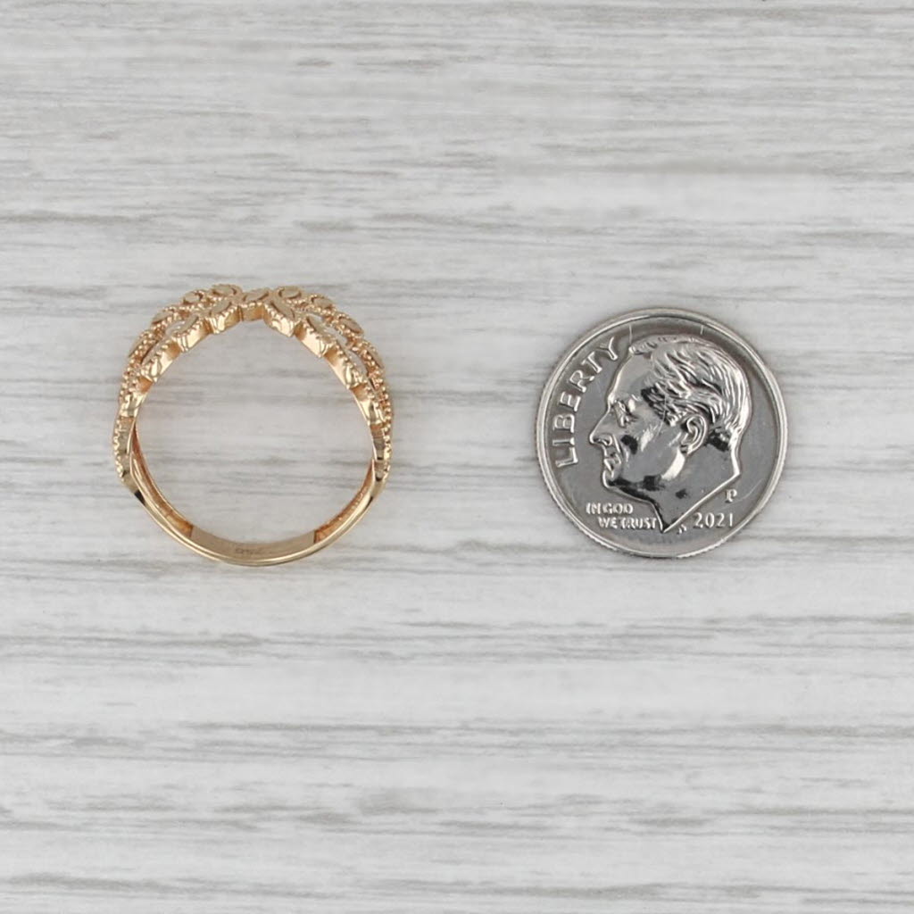 Fancy X Cross Over Double Band Ring 18k Yellow Gold Statement