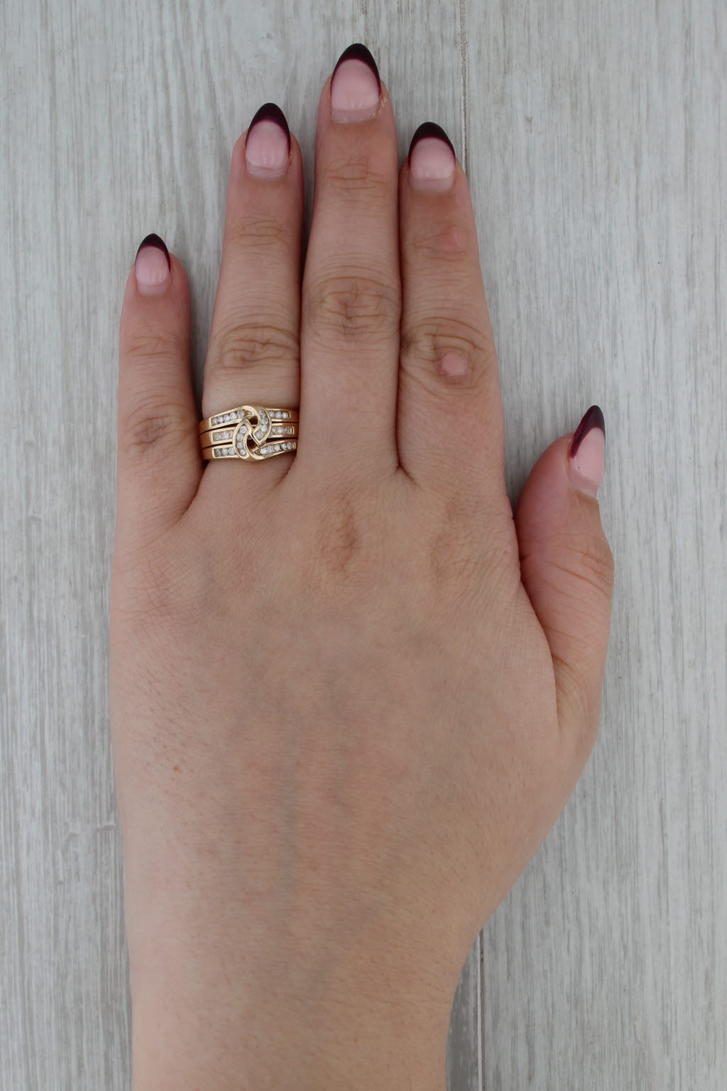 Interchangeable Ring Jacket Bands 10k Gold Diamond Emerald Sapphire Ruby Stack