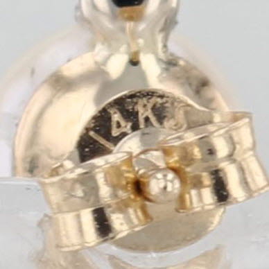 Saltwater Cultured Pearl Emerald Stud Earrings 14k Yellow Gold Studs