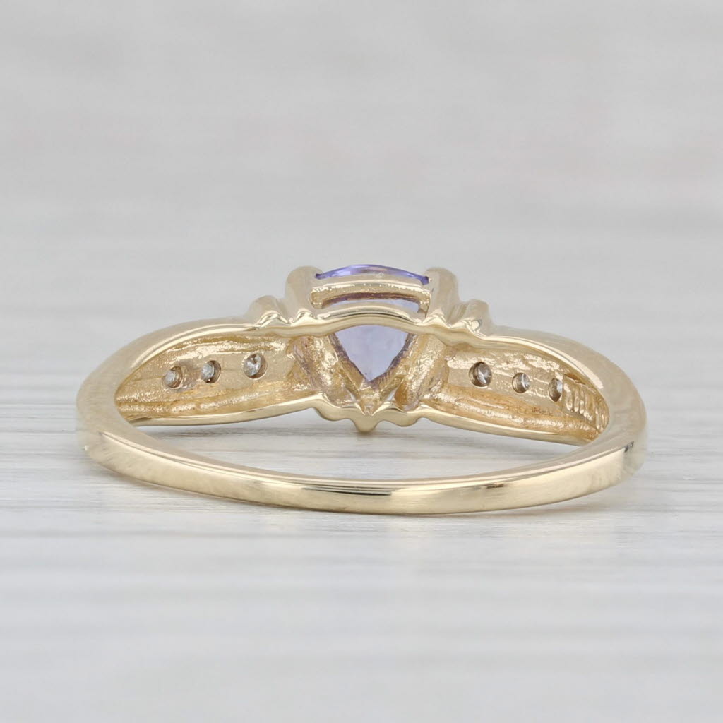 Light Gray 0.47ctw Tanzanite Diamond Ring 10k Yellow Gold Size 7