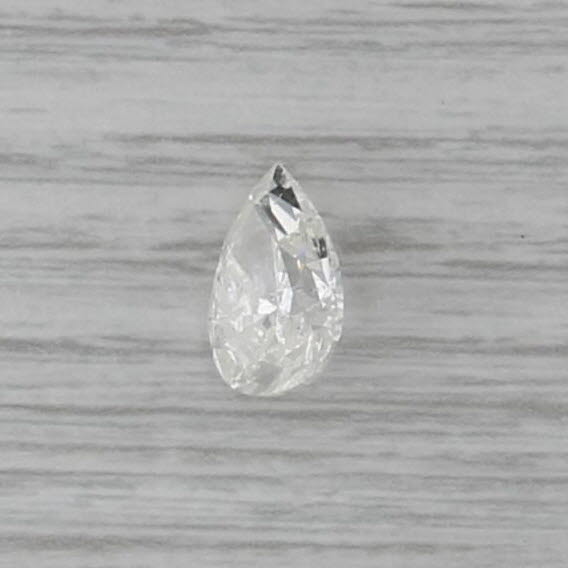 GIA Graded Loose 4.09ct Pear Diamond Solitaire J I2 for Setting