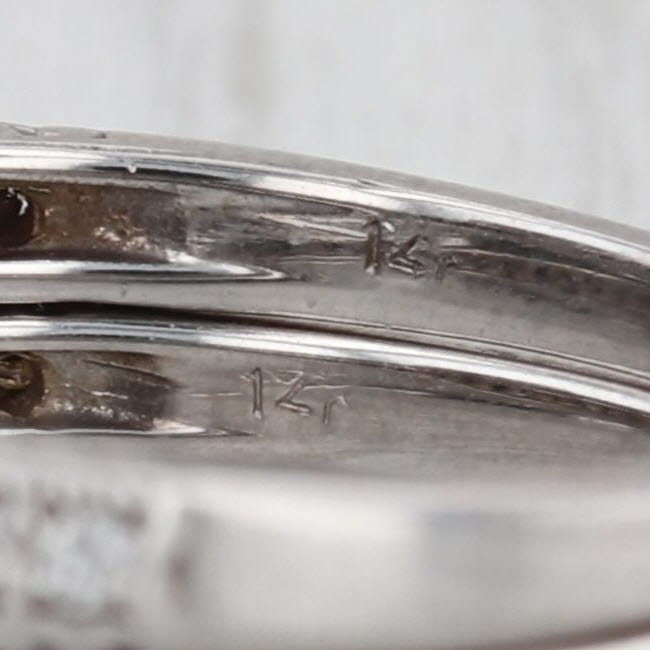 1.50ctw Princess Diamond Halo Engagement Ring Wedding Band Set 14k White Gold