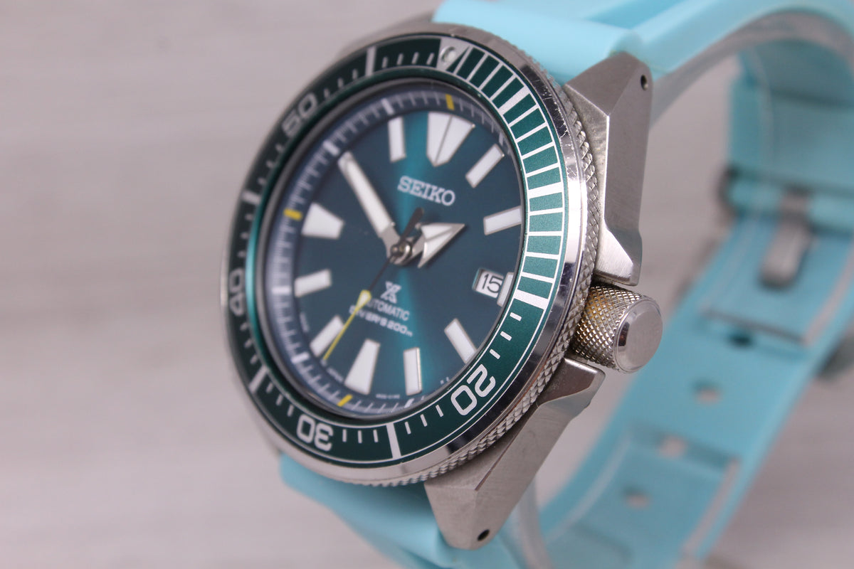 Seiko Prospex Hulk Green Samurai Mens Automatic Divers Watch Date Steel SBDY043