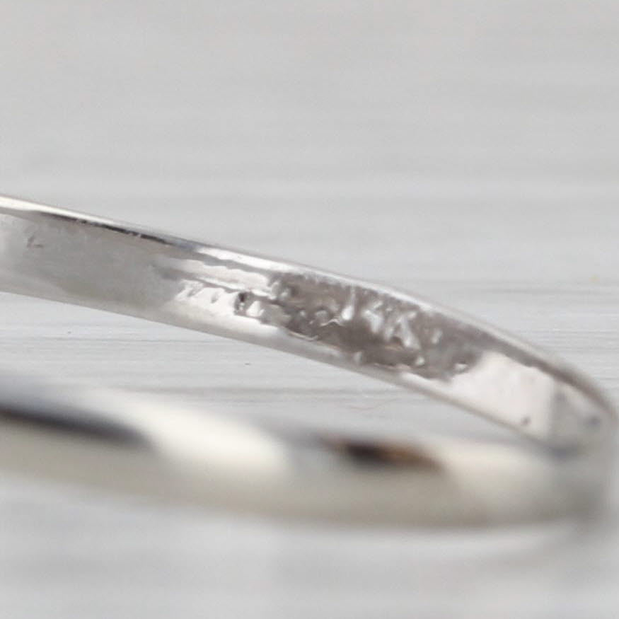 Vintage 0.44ctw Diamond Engagement Ring 14k White Gold Size 9.5