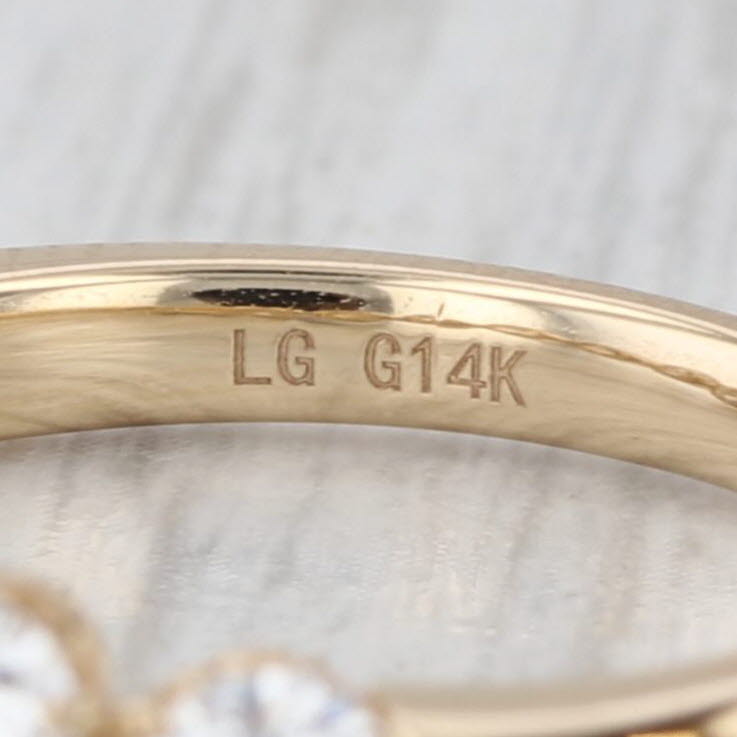 New 1.01ctw Lab Grown Diamond Wedding Band 14k Gold Sz 6.25 Stackable Ring