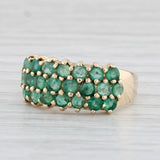 1.48ctw Emerald Cluster Ring 10k Yellow Gold Size 6.25
