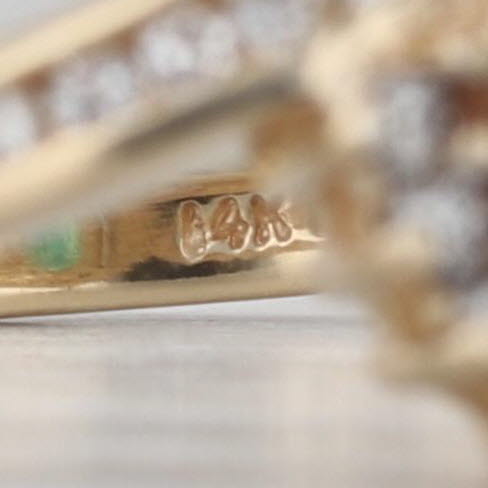 0.45ctw Lab Created Emerald Diamond Halo Bypass Ring 14k Yellow Gold