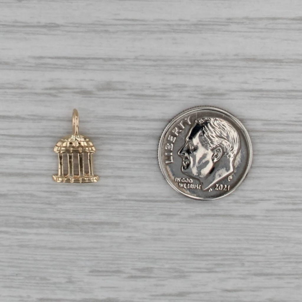 UNC Chapel Hill Old Well Charm 14k Gold University North Carolina Pendant