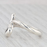 Tiffany Elsa Peretti Open Heart Ring Sterling Silver Size 7 Adjustable w/ Pouch