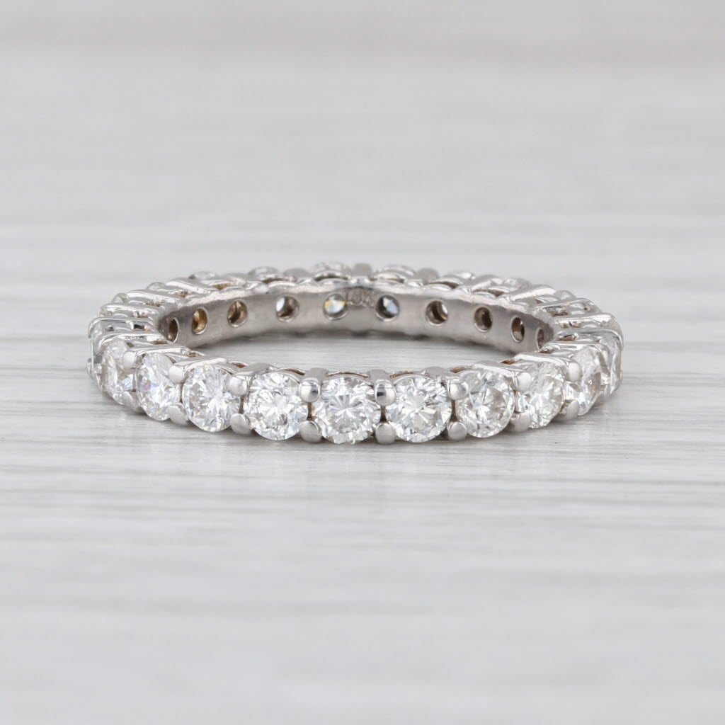 1.80ctw Diamond Eternity Band 18 White Gold Wedding Annivesary Stackable Ring