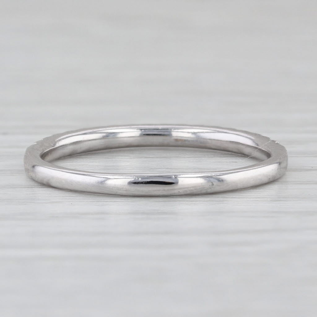 0.26ctw Amethyst Stackable Ring 14k White Gold Size 9.25 Wedding Band