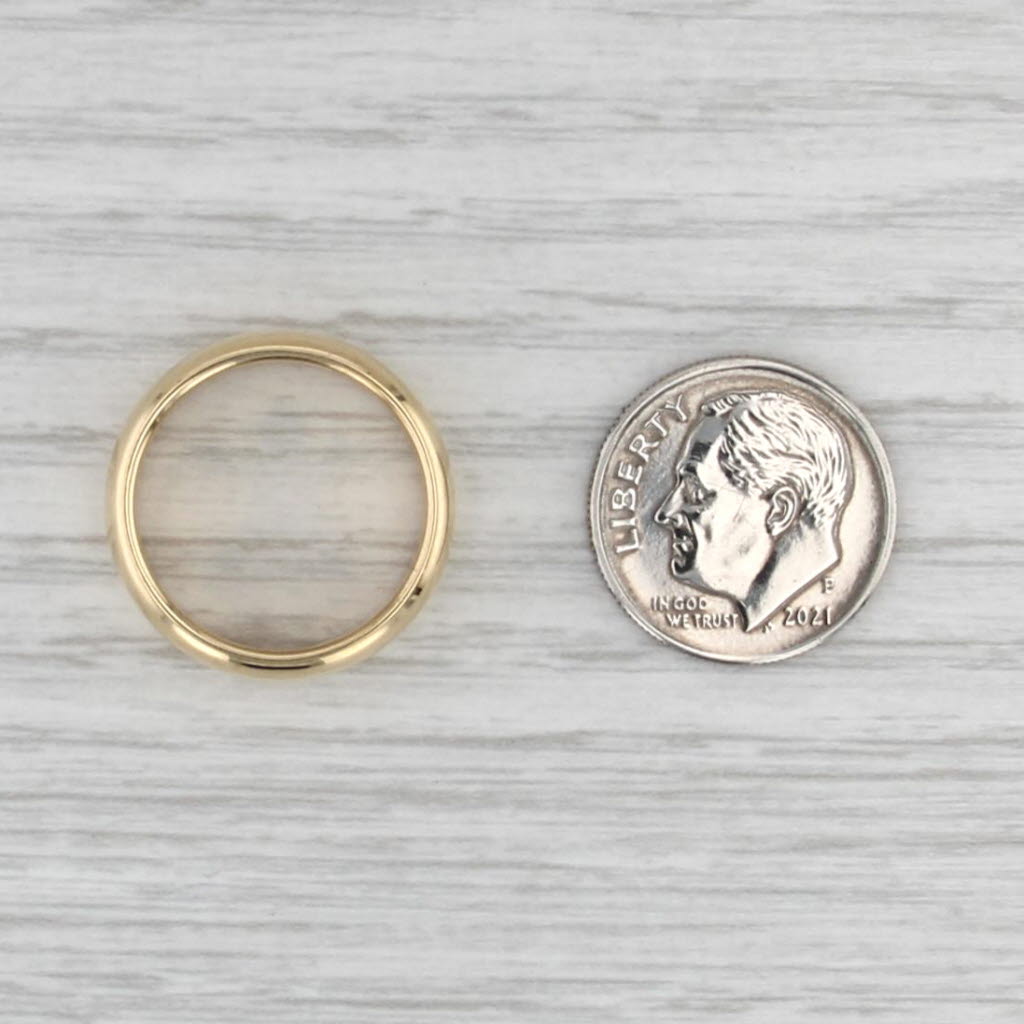 Tiffany Forever Wedding Band 18k Yellow Gold Size 5.75 6mm Ring