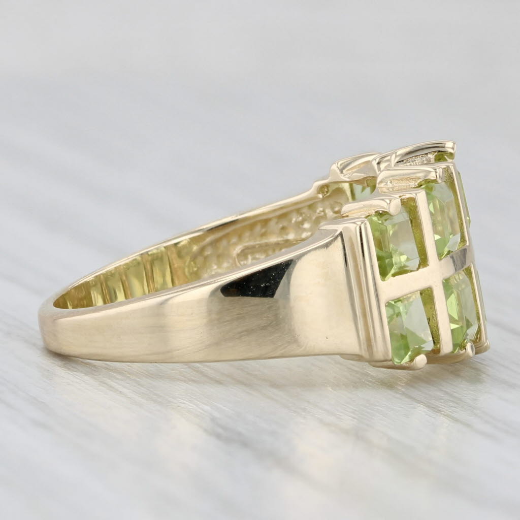 Light Gray 2.44ctw Peridot Ring 14k Yellow Gold Size 6 Cocktail