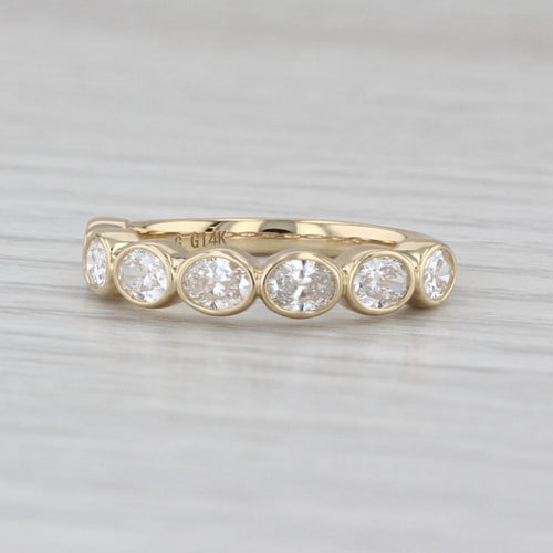 New 1.033ctw Lab Created Diamond Ring 14k Gold Size 6 Stackable Wedding Band
