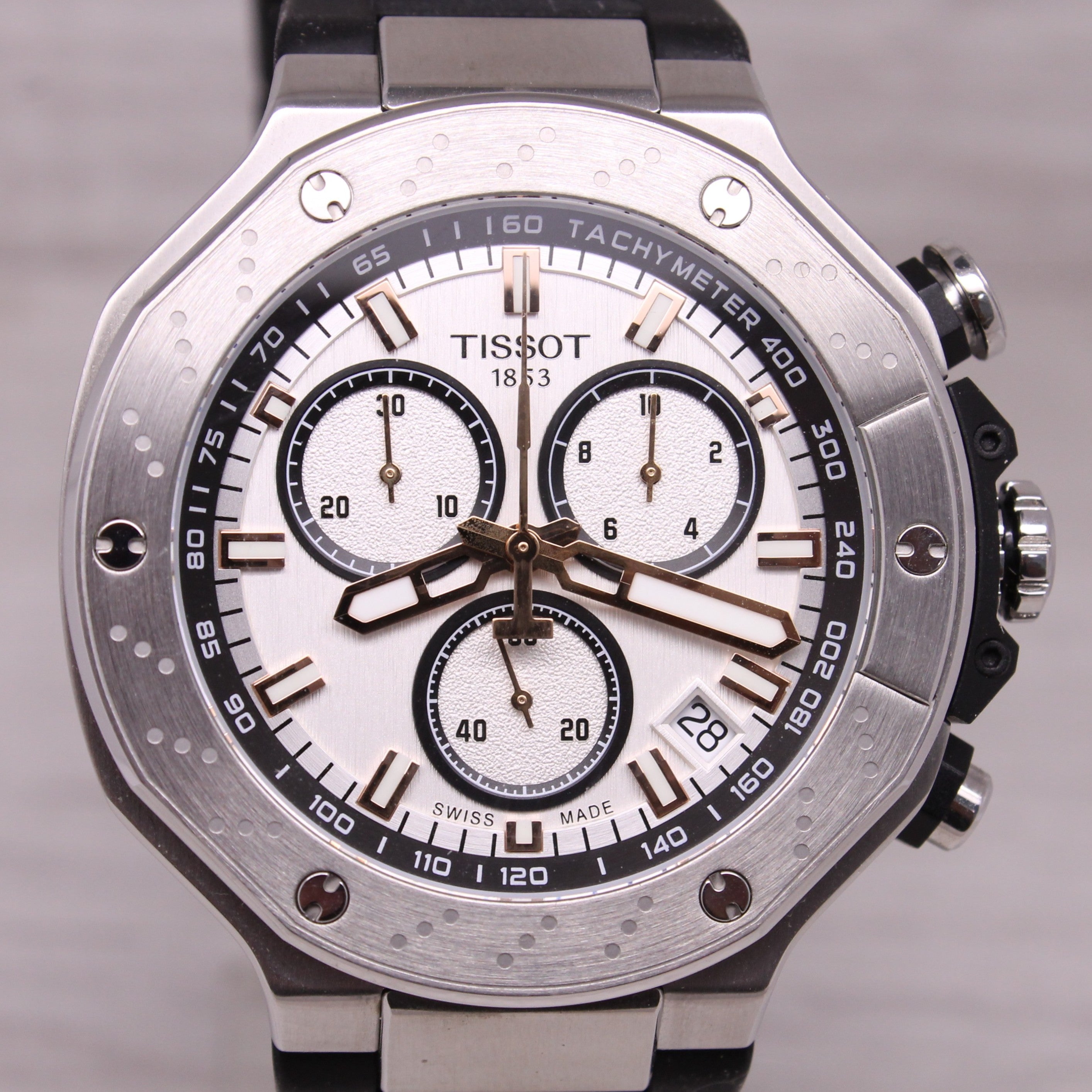 Tissot T-Race Chronograph Quartz Watch Stainless Steel T141.417.17.011.00 Swiss