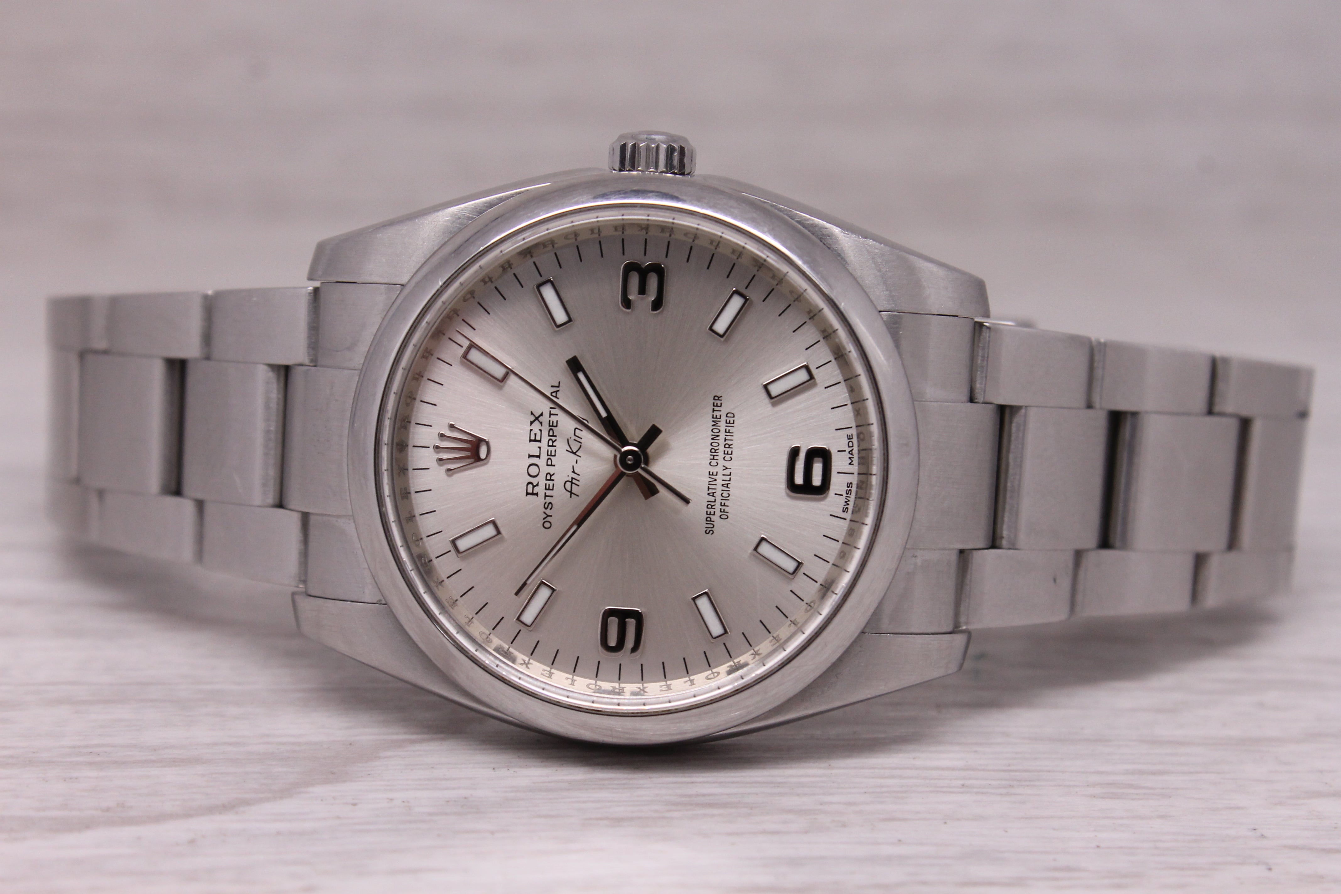 Rolex Air King 114200 34mm Stainless Steel 3-6-9 Dial Automatic Watch Oyster