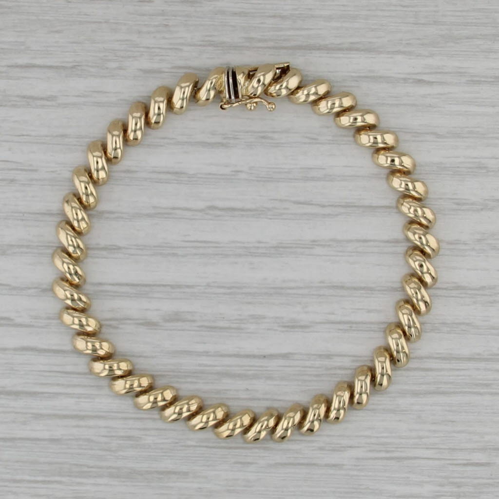 San Marco Chain Bracelet 14k Yellow Gold 6.75" 5.8mm