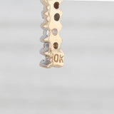 0.16ctw Diamond Cross Stud Earrings 10k 14k Yellow Gold Screw Back Pierced