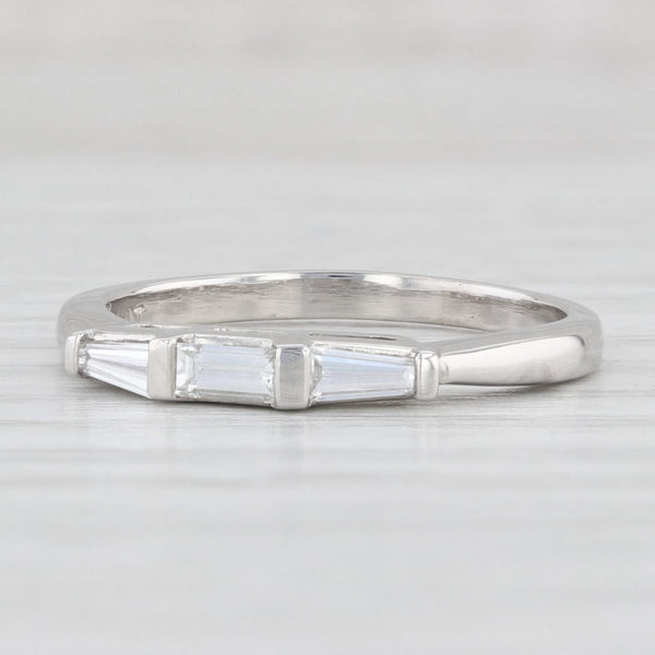 Light Gray New 0.25ctw Diamond Wedding Band Platinum Size 6.25 Stackable Ring