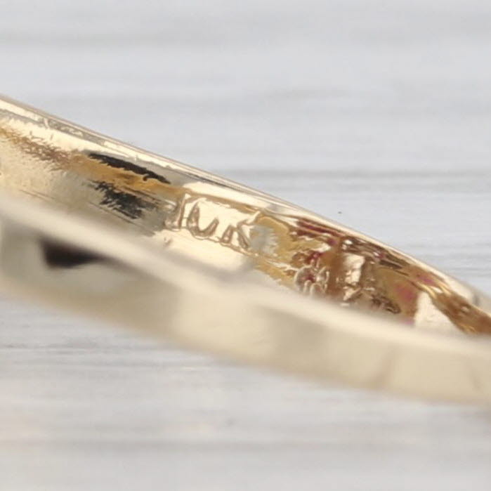 1.28ctw Ruby Diamond Flower Ring 10k Yellow Gold Size 4