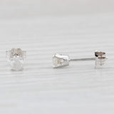 Light Gray 0.25ctw Diamond Stud Earrings 10k White Gold Round Solitaire Studs
