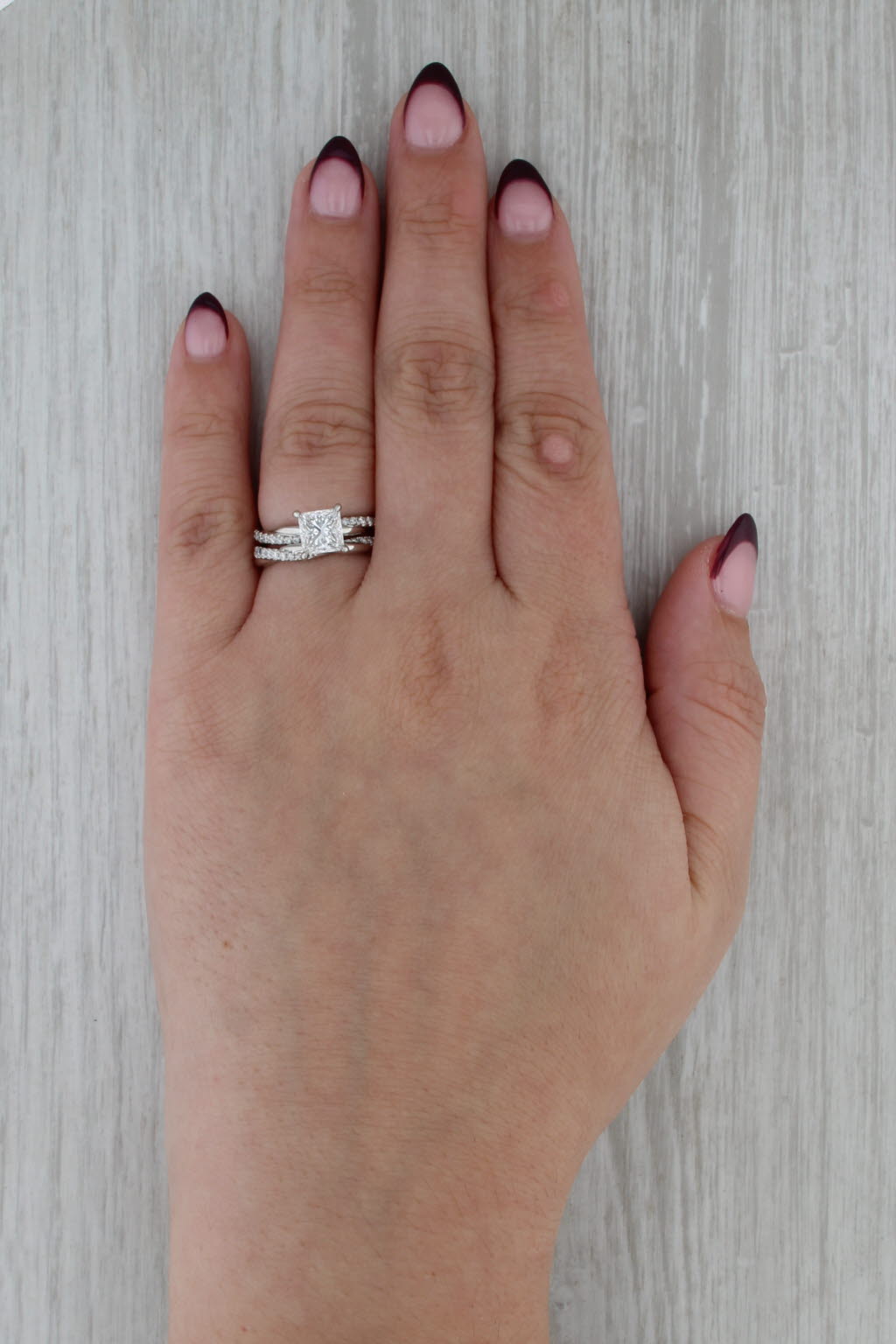 1.64ctw Diamond Engagement Ring Wedding Band Bridal Set Platinum Size 6 GIA