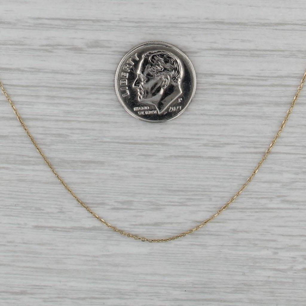 14k Yellow Gold 18" Cable Chain Necklace 0.5mm