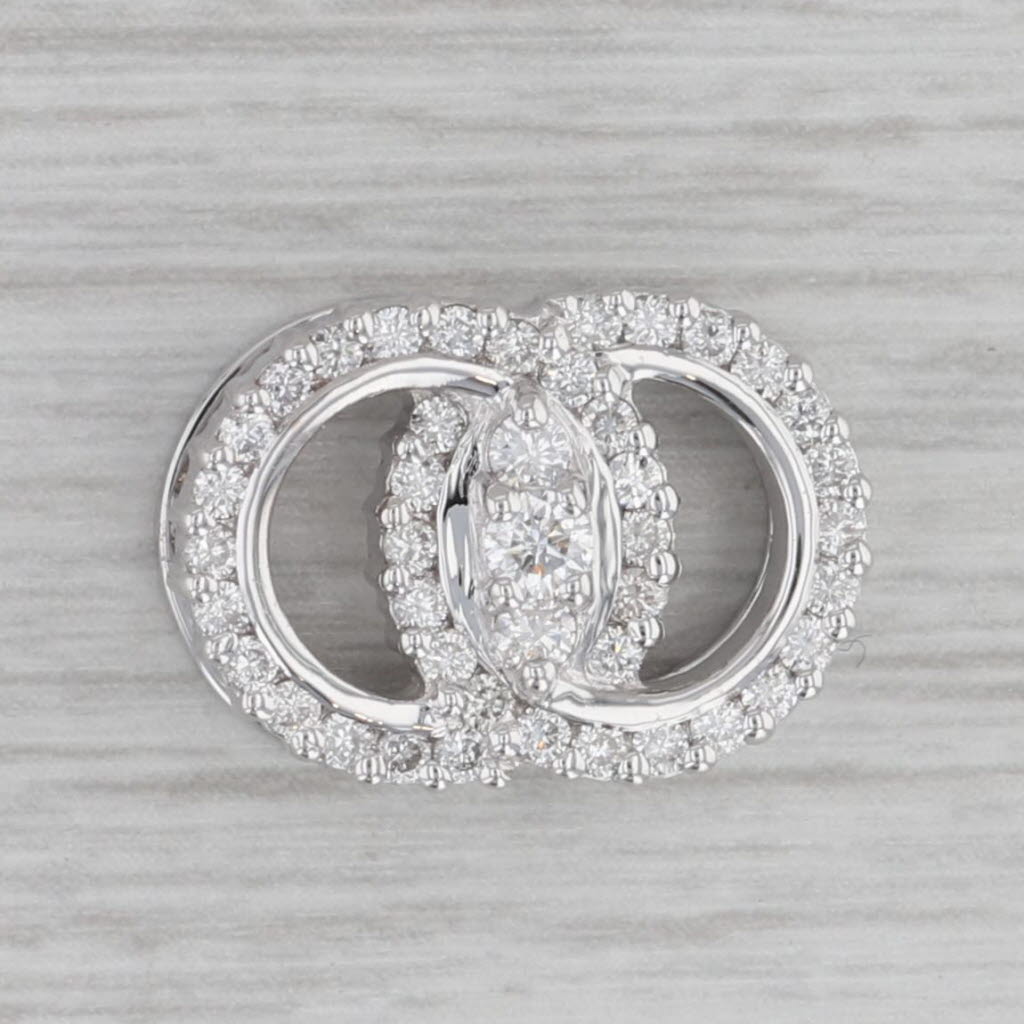 Gray 0.50ctw Diamond Interlocking Circles Marriage Symbol Bridal Anniversary 14k Gold