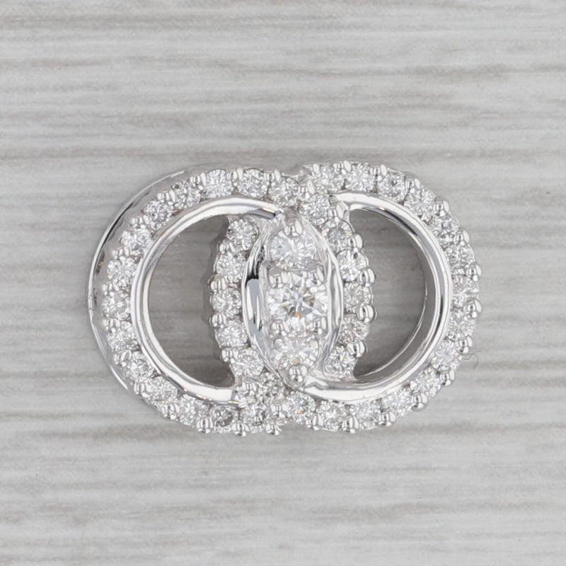 0.50ctw Diamond Interlocking Circles Marriage Symbol Bridal Anniversary 14k Gold